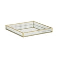 thumbnail image 1 of Veldra Gold Square Fluted Glass Tray, 1 of 7