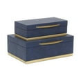 thumbnail image 1 of Zynova Rectangular Box Set - Blue Faux Shagreen, 1 of 13