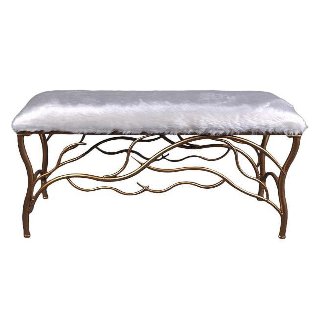 CheungsRattan 4586 Metal Bedroom Bench, Brown - Walmart.com