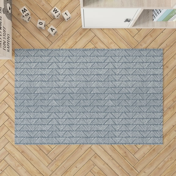 Chev Wave Stripe Blue Kids Play Mat