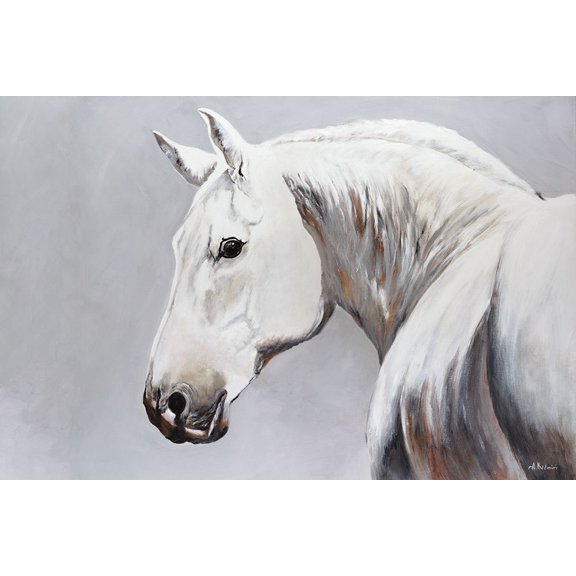 Cheval Blanc Poster Print by Aziz Kadmiri (12 x 18)