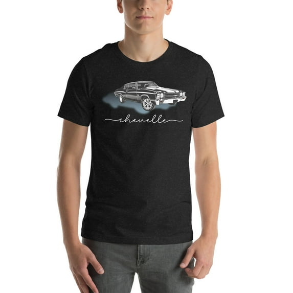Chevelle 3 | Vintage 70's Era Auto Shirt (Black Heather, 2XL)