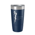 thumbnail image 1 of Chevelon Canyon Lake Map Tumbler Travel Mug Insulated Laser Engraved Coffee Cup Arizona 20 oz Navy Blue, 1 of 1