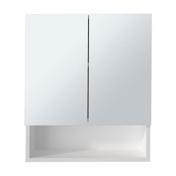 Cheverly Medicine Cabinet, White White + Particle Board + Engineered Wood
