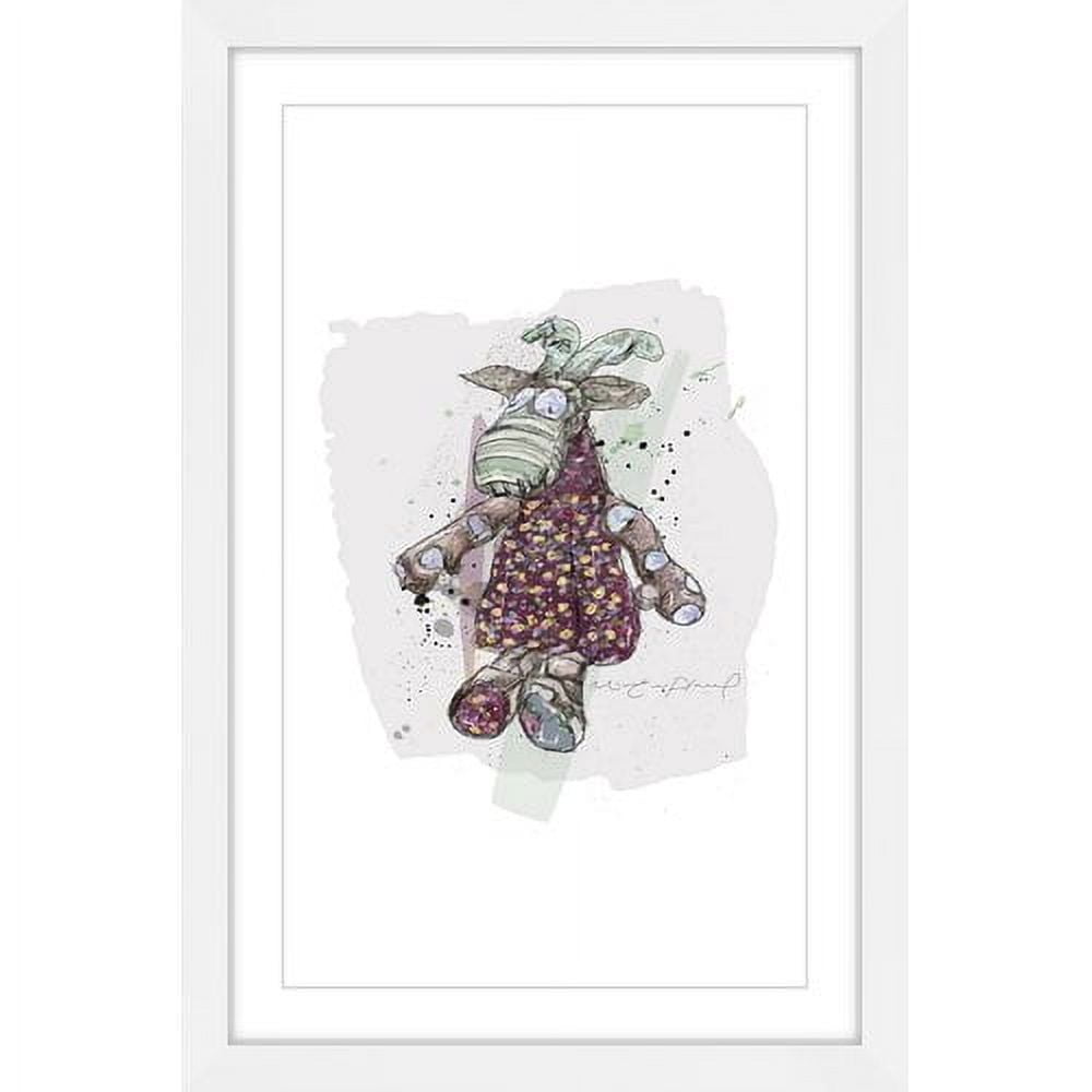 "Chevre" Framed Painting Art Print, 12" x 1.5"