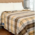 thumbnail image 1 of Chevreuse Wool Blend Plaid Washable King Blanket, Yellow, 1 of 7