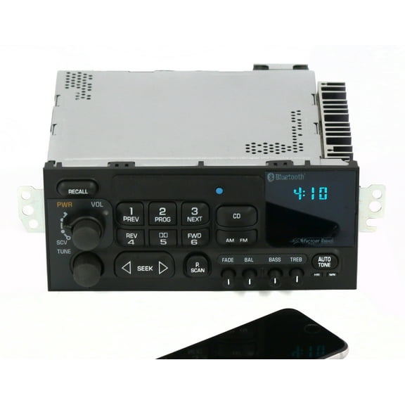 Chevrolet 1995 - 2005 GMC Chevy Car S10 AM FM Radio w/ Bluetooth Upgrade Cassette Controls
