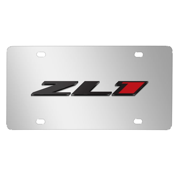 Chevrolet 2016 Camaro ZL1 Logo Mirror Chrome Metal License Plate