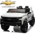 thumbnail image 1 of Chevrolet 24 V Ride on Cars for Kids, Licensed Chevrolet Silverado 2 Seater Powered Ride On Toys Cars with Remote Control, Electric Car for Kids 3-8 w/Music Player/LED Headlights/Safety Belt, White, 1 of 11