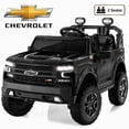 thumbnail image 1 of Conchico Chevy Silverado 2 Seater 24V Powered Ride on Truck Toy with Remote Control, Music, Durable Wheels, Black, 1 of 9