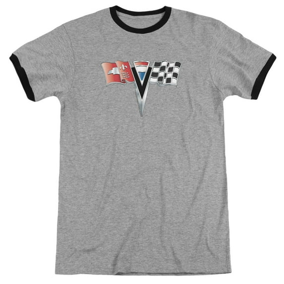 Chevrolet 2Nd Gen Vette Nose Emblem Adult Ringer Heather/Black