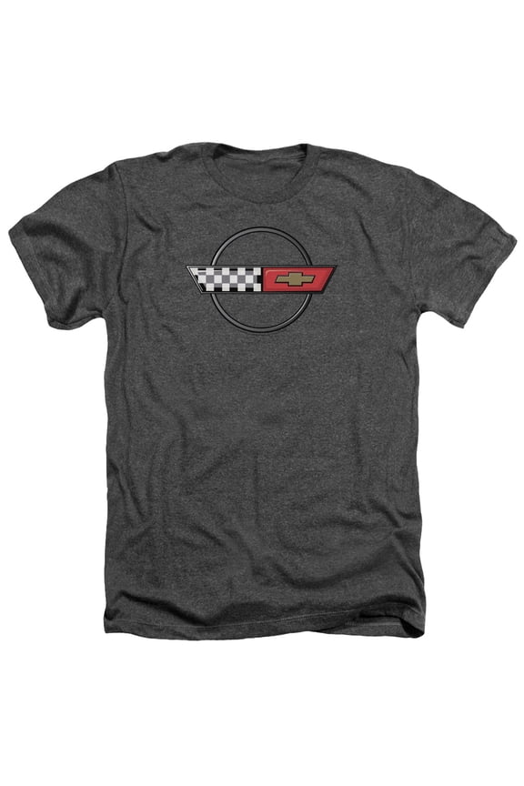 Chevrolet - 4Th Gen Vette Logo - Heather Short Sleeve Shirt - Small