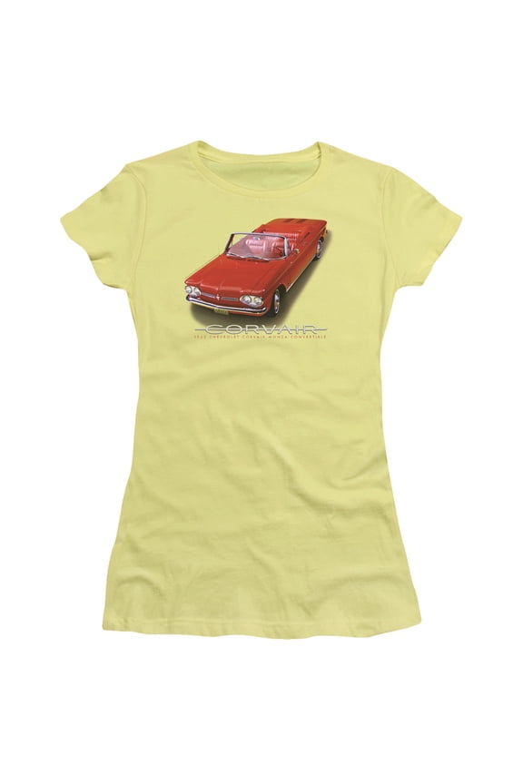 Chevrolet - 62 Corvair Convertible - Juniors Teen Girls Cap Sleeve Shirt - Medium