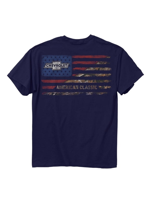 American Classic Camo Flag Navy Graphic T-Shirt - Medium