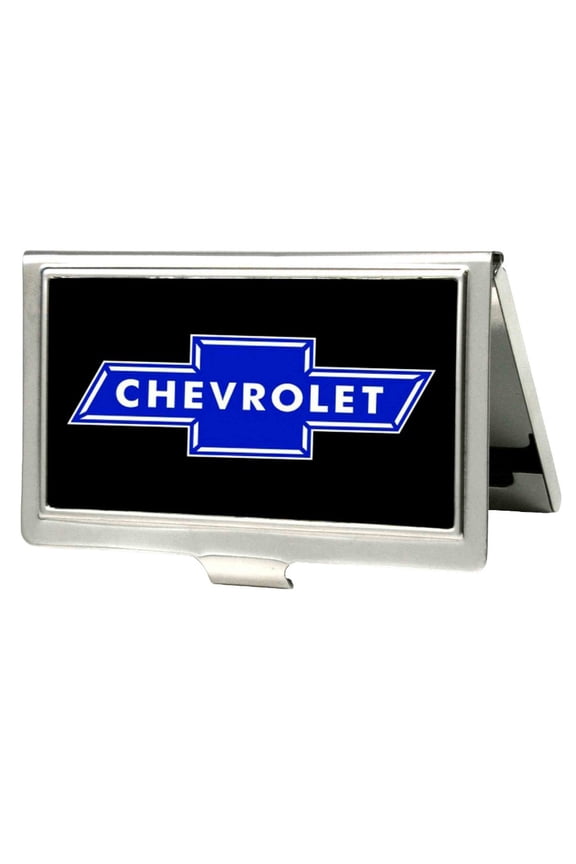 Chevrolet Automobile Company Classic Blue Bowtie Logo Business Card Holder