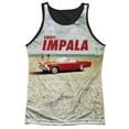 thumbnail image 1 of Tank Top: Chevy- Impala At The Beach Black Back Apparel Tank Top - Sublimation, 1 of 3