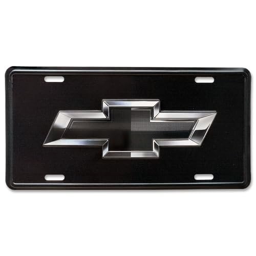 Chevrolet Black Bowtie License Plate - Officially Licensed by GM