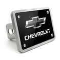 thumbnail image 1 of Chevrolet Black Logo UV Graphic Black Billet Aluminum 2 inch Tow Hitch Cover, 1 of 5