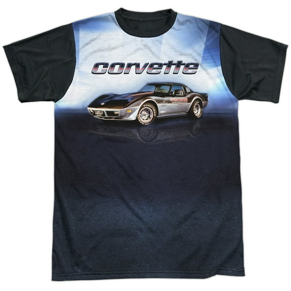 Chevrolet Blue Vette Check Flag Unisex Adult Halloween Costume Sublimated T Shirt