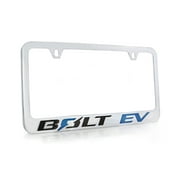 Chevrolet Bolt EV Brass License Plate Frame with Chrome Finish 2 hole