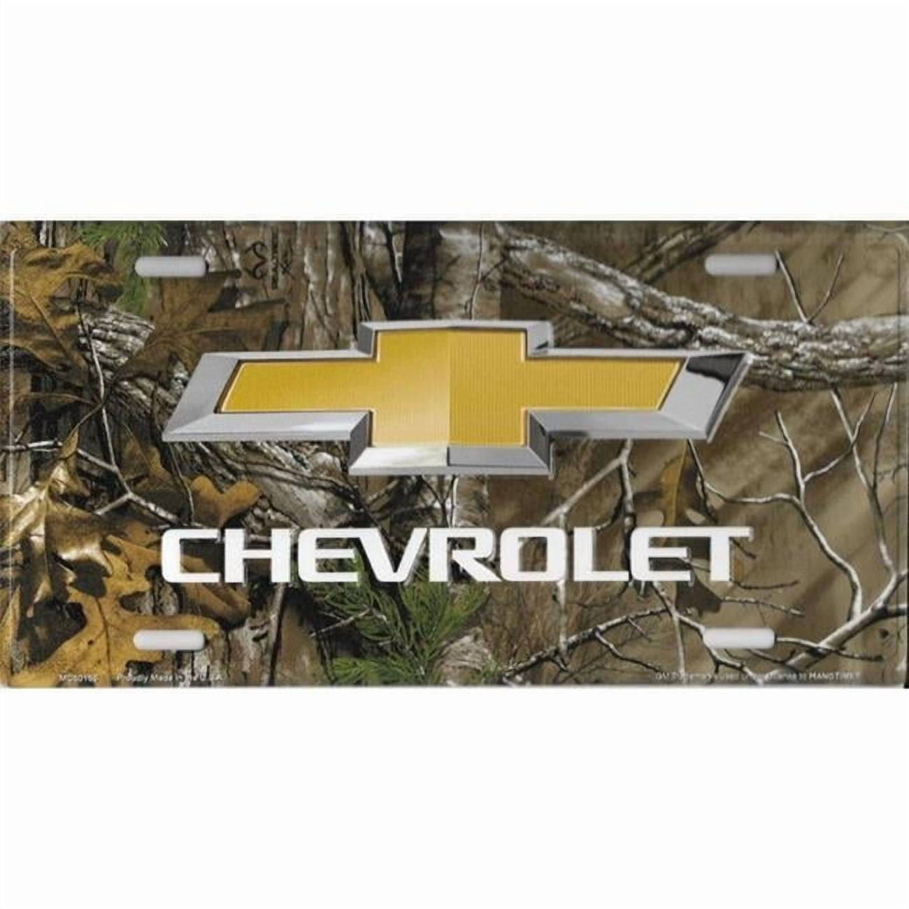 Chevrolet Bow Tie Woodland Metal License Plate - Walmart.com