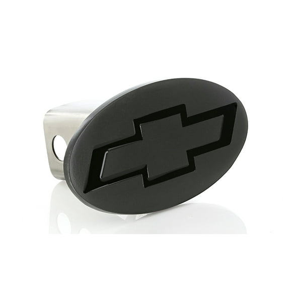 Chevrolet Bowtie Blacked out Hitch Cover Plug 2 inch post Black