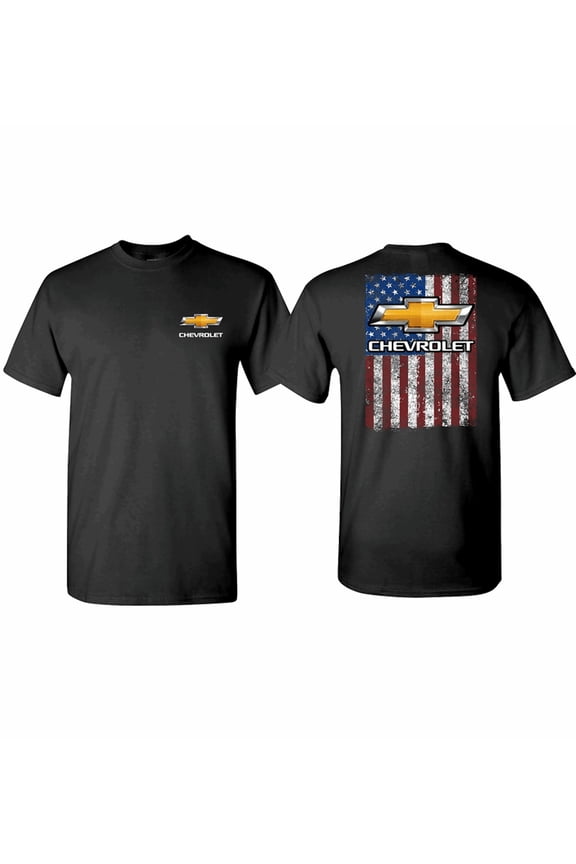 Chevrolet Bowtie Flag Mens T shirt Licensed
