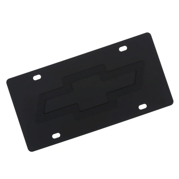 Chevrolet Bowtie Logo License Plate (Black)