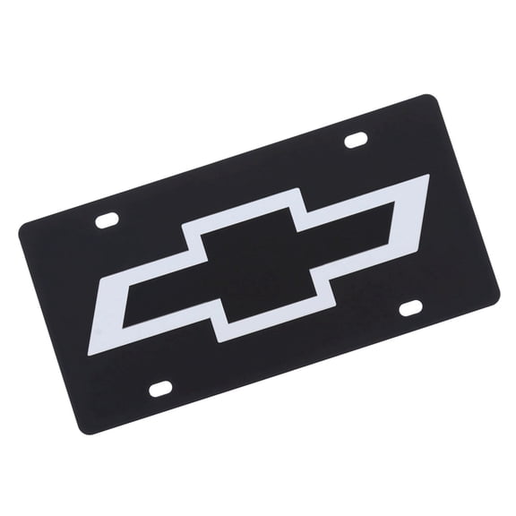 Chevrolet Bowtie Logo License Plate (Carbon Black)
