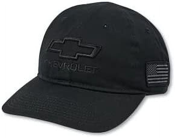 Chevrolet Bowtie Performance Black Hat | Twill Cap With Adjustable Velcro Closure | Officially Licensed Chevrolet Apparel