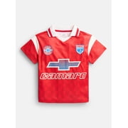 Chevrolet Boy's Short Sleeve Graphic Collared Jersey, Sizes 4-18
