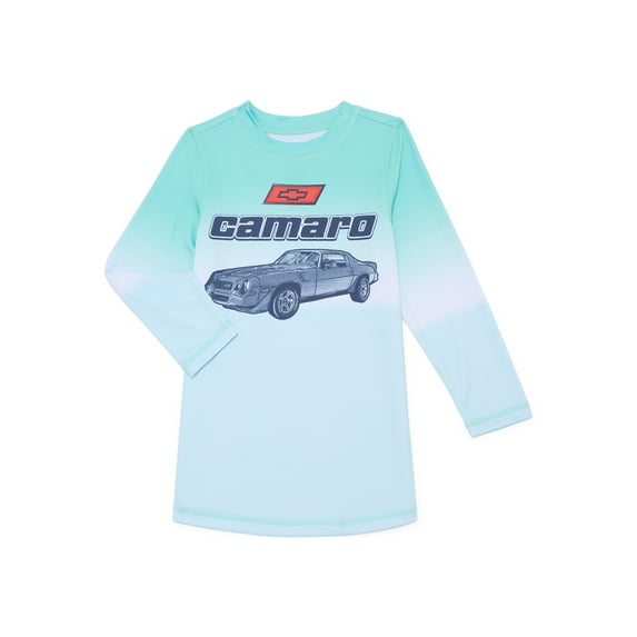 Chevrolet Boys Swim Rash Guard with Long Sleeves, Sizes 4-12