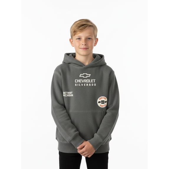 Chevrolet, Boys' & Big Boys' Elevated Mineral Wash Graphic Hoodie, Sizes 4-18