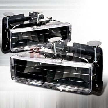 Smoke Lens Chrome Housing Headlights For 1988-1998 Chevy GMC C/K Silverado Sierra Suburban