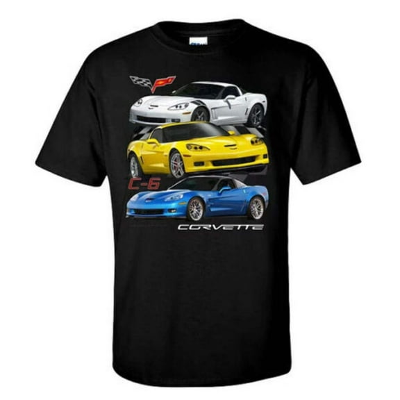 Chevrolet C6 Corvette Mens Black T Shirt Licensed