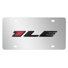 Chevrolet Camaro 1LE 3D Logo Mirror Chrome Metal License Plate