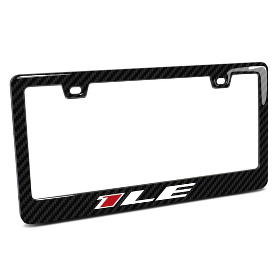 IPick Image Chevrolet Camaro 1LE License Plate Frame - Real Carbon Fiber Finish, 3D OEM Logo, 12x6 Inch 2 thumbnail image