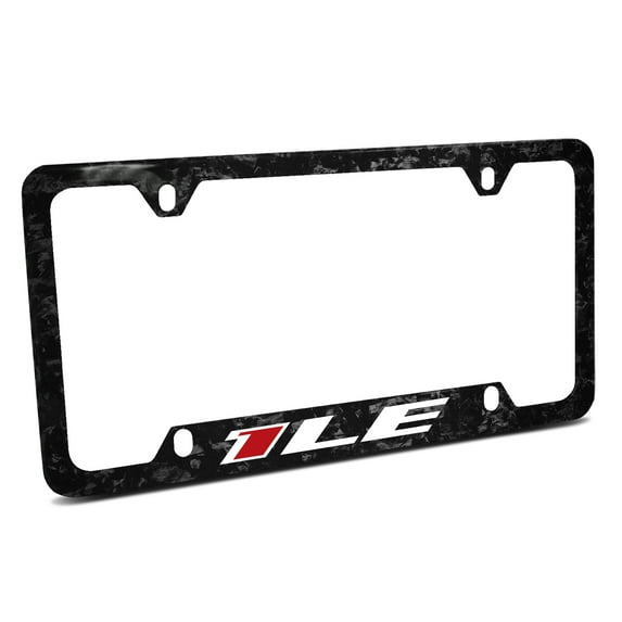 Chevrolet Camaro 1LE Logo Real Black Forged Carbon Fiber 50 States License Frame