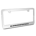 thumbnail image 1 of Chevrolet Camaro 3D Embossed Letters on Mirror Chrome Metal License Plate Frame, 1 of 7
