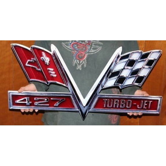 Chevrolet Camaro 427 Turbo Jet Metal Sign - Wall Hanging Art- 28x15" - PhotoSteel