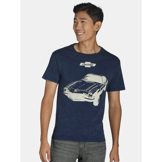 Chevrolet Camaro Men's & Big Men's Mineral Washed Graphic Tee, Sizes S-3XL
