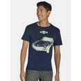 Chevrolet Camaro Men's & Big Men's Mineral Washed Graphic Tee, Sizes S