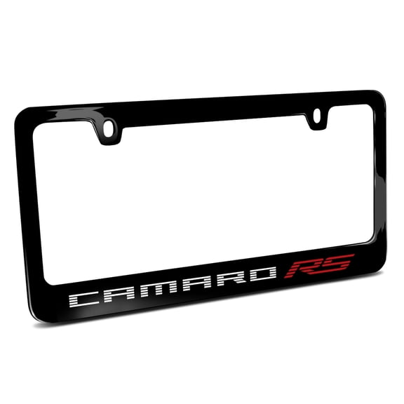 Chevrolet Camaro RS 2010 Speed-Line Black Metal License Plate Frame