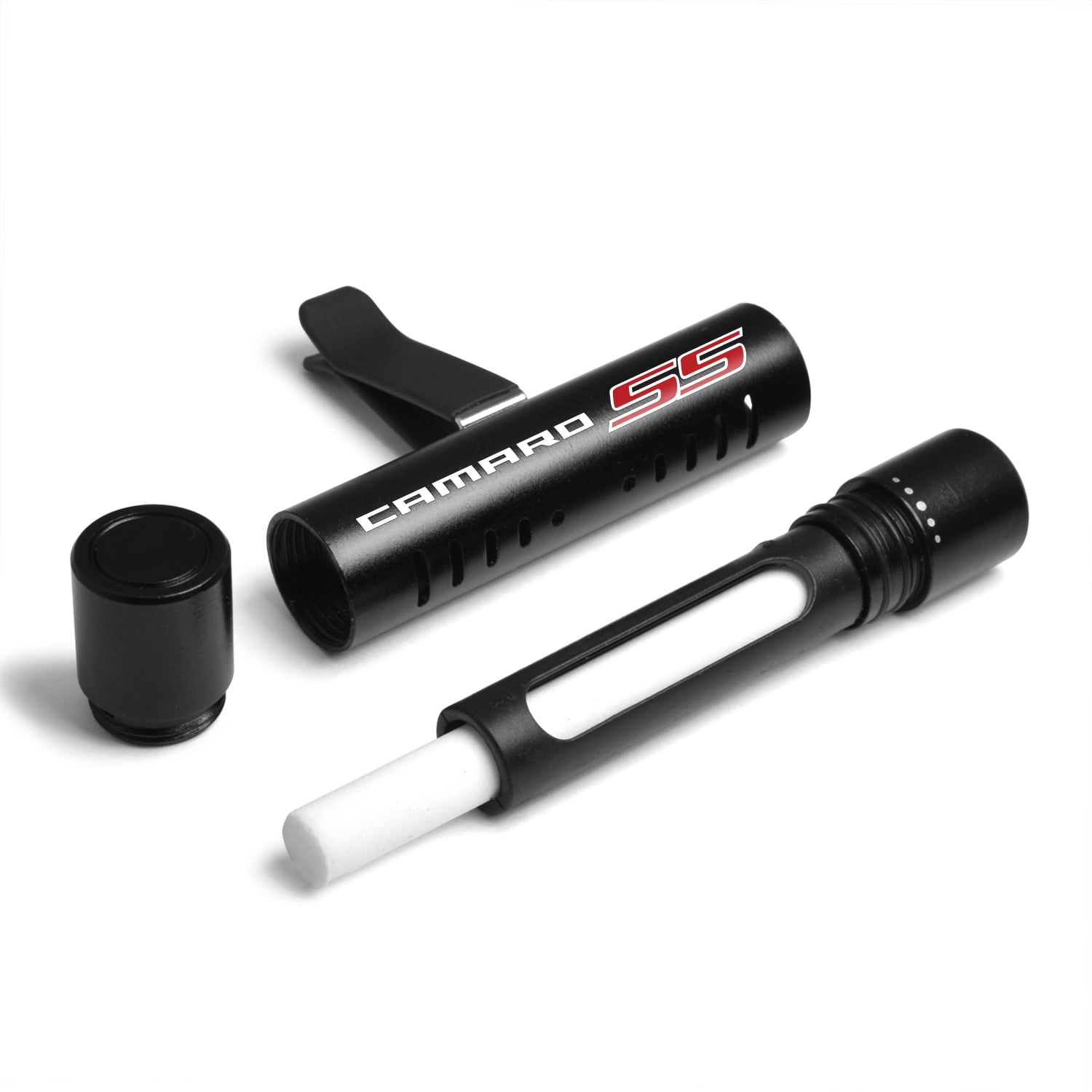 Chevrolet Camaro SS Car Vent Air Freshener Black Clip with adjustable window and 10 Refill Sticks