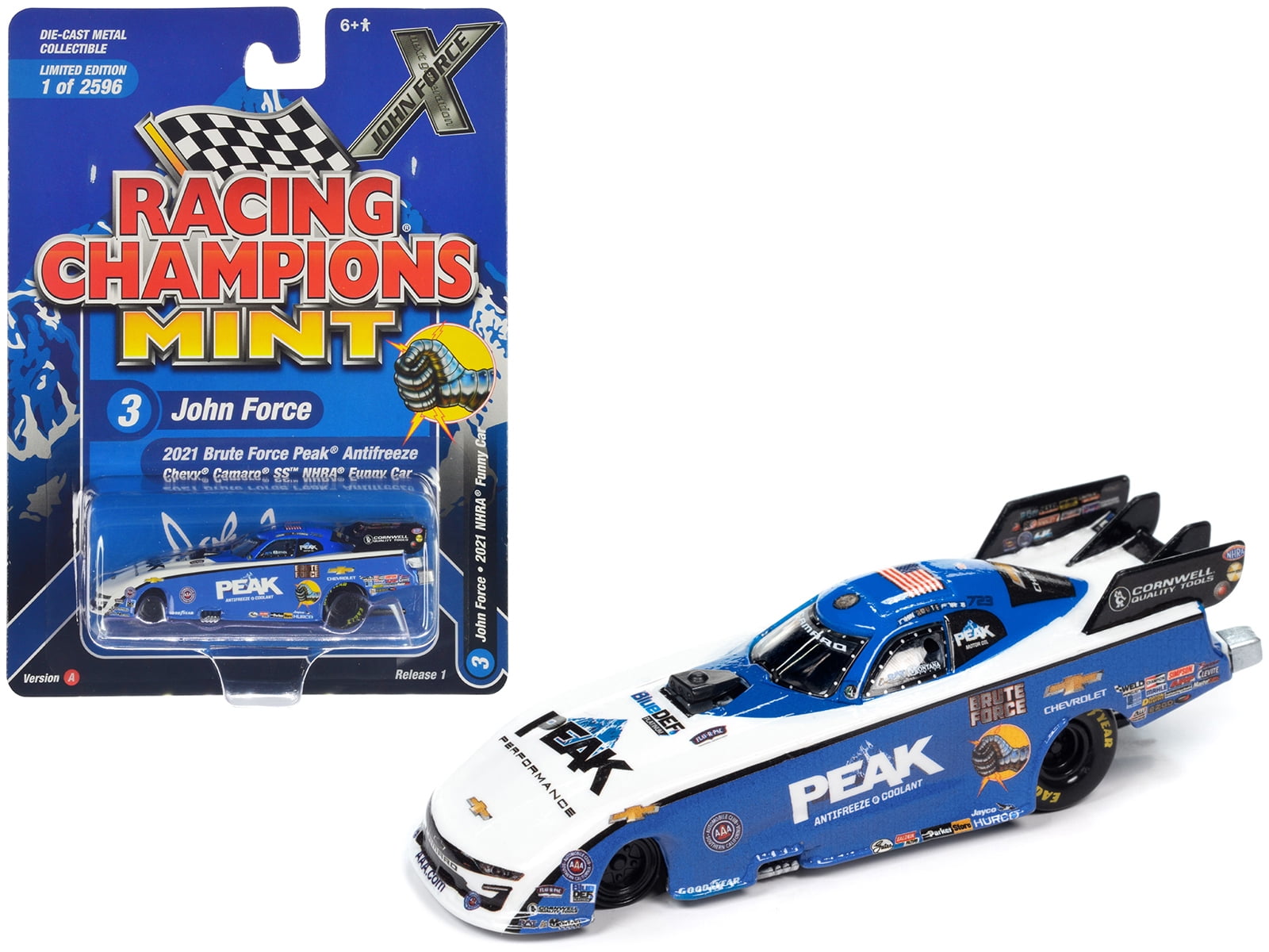 Chevrolet Camaro SS NHRA Funny Car John Force Limited Edition to 2596 pieces 1 64 Diecast Model Car by Racing Champions Walmart