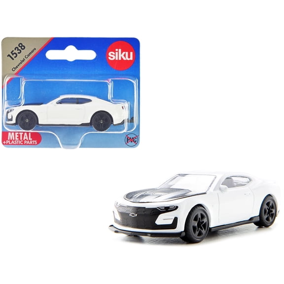Siku Metal/Plastic Chevrolet Camaro Model, 3.35 x 1.26 x 0.87 inches, White