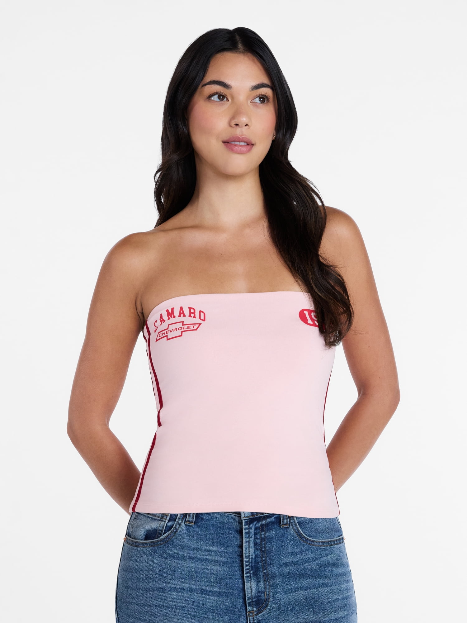 Chevrolet Camaro Women’s Graphic Print Tube Top, Sizes XXS–XXL