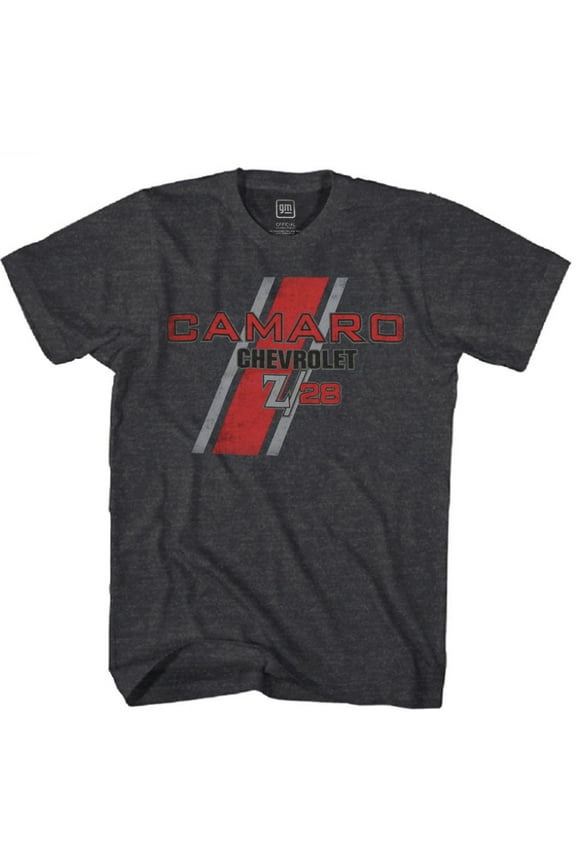 Chevrolet Camaro Z28 Striped Logo T-Shirt Charcoal