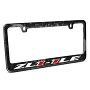 Chevrolet Camaro ZL1-1LE Logo Real Black Forged Carbon Fiber License Plate Frame