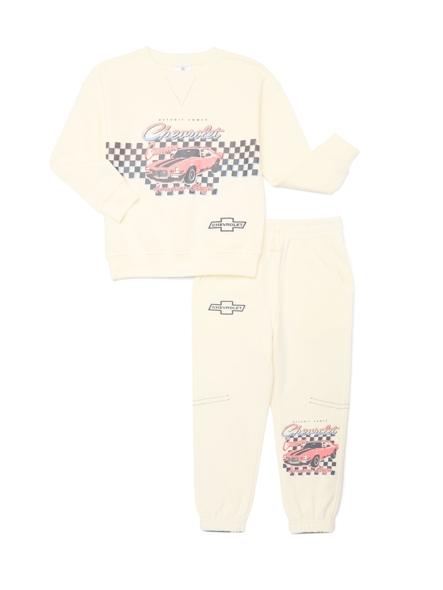 Chevy Camaro Boys Fleece Graphic Sweatshirt and Jogger Pants Set, 2-Piece, Sizes 4-18